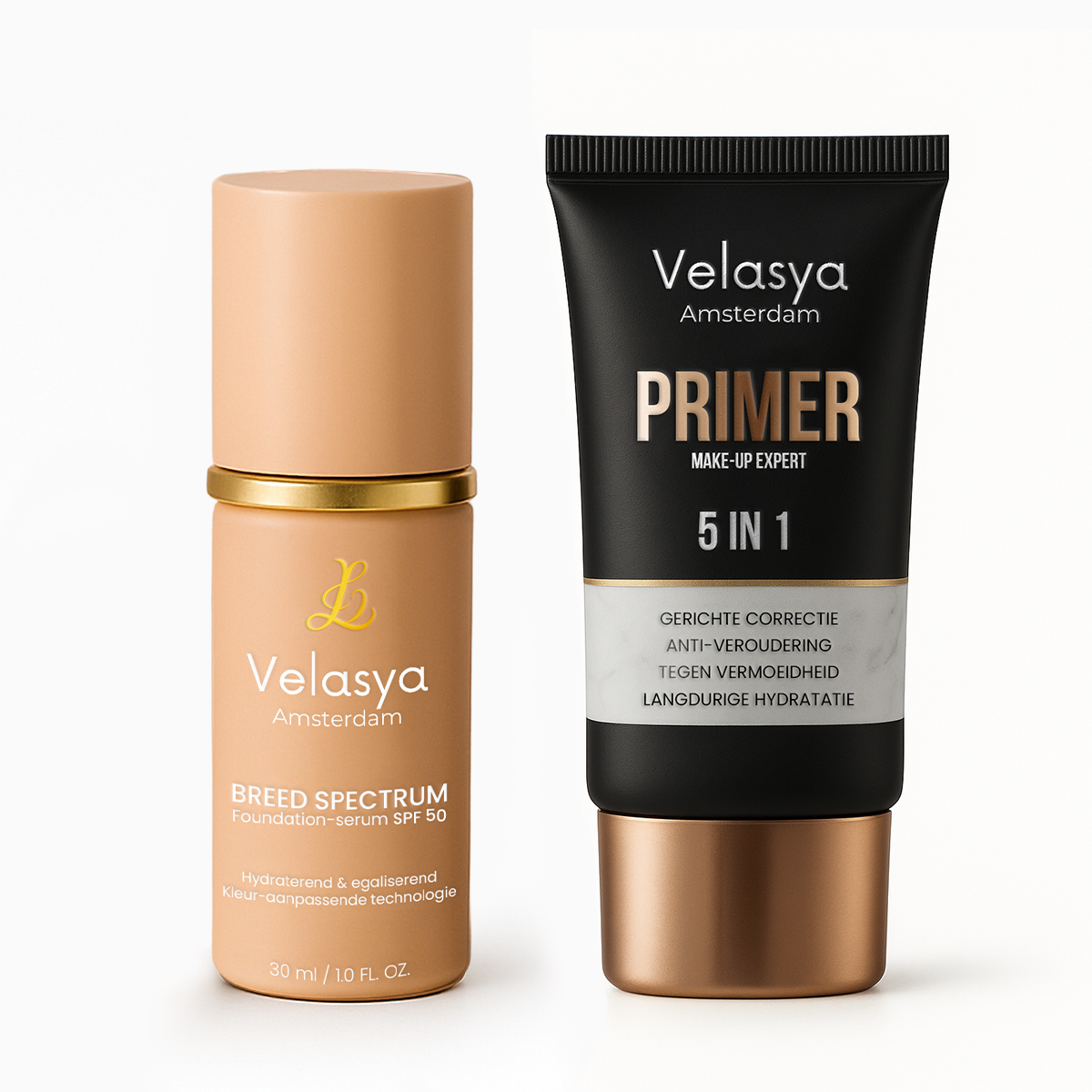 Velasya™ Glow Cadeauset – Foundation & Verhelderende Primer